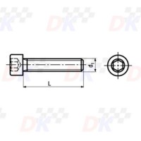 Tornillo CHC M8x55 - 8.8 DIN 912 (cincado)